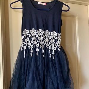 Sugar and spice navy blue ballerina style dress